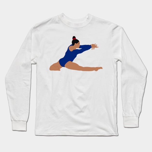 Jordan Chiles Simple Drawing Long Sleeve T-Shirt by GrellenDraws